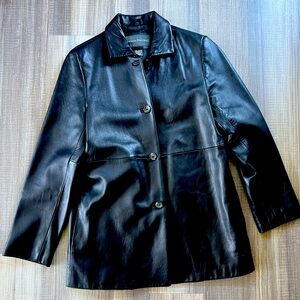 Banana Republic Women’s Black Leather Coat
